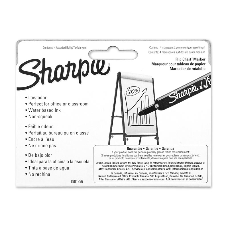 Sharpie Flip Chart Markers Assorted - Pack of 4