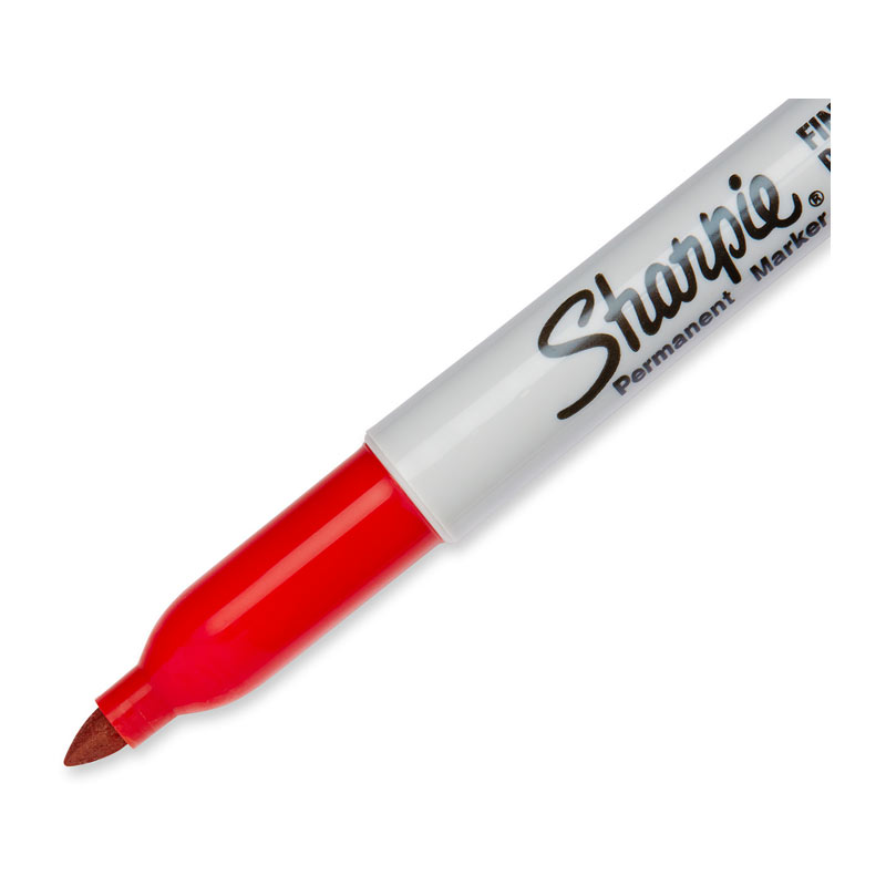 Sharpie Permanent Marker Fine Point Red - Box of 12