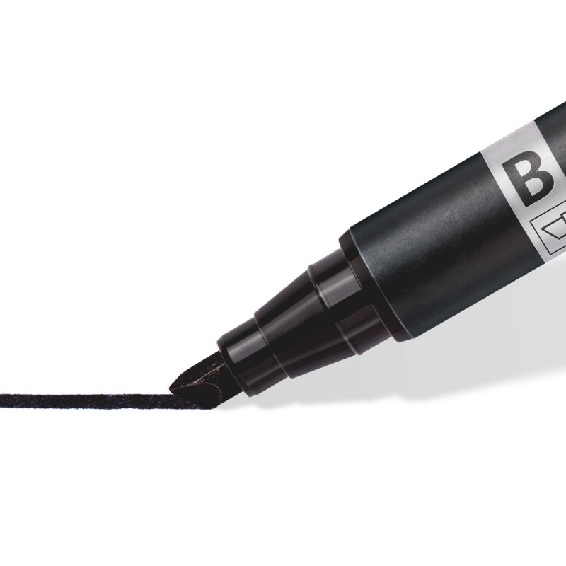 Staedtler Lumocolor Permanent Duo Markers Black, Box of 10