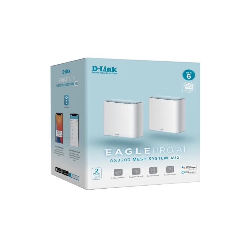 D-Link EAGLE PRO AI AX3200 Mesh System - 2 Pack