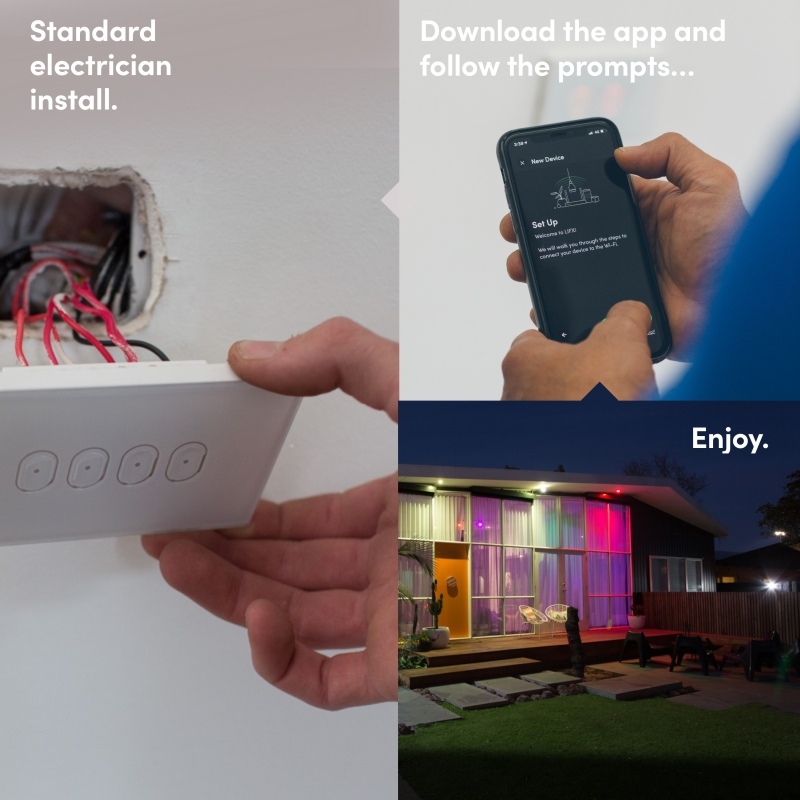 LIFX Smart Light Switch 4-Gang White - AU/NZ