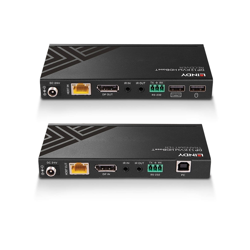 Lindy 150m Cat.6 DisplayPort 1.2 USB IR & RS-232 HDBaseT KVM Extender