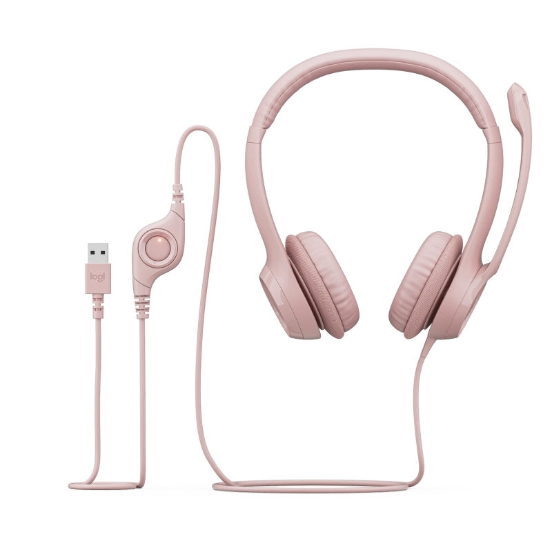 Logitech H390 Wired USB Headset - Rose Logitech H390 Wired USB Headset - Rose