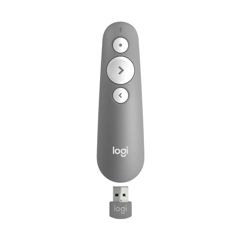Logitech R500s Laser Presentation Remote with In-built Laser Pointer - Mid Grey