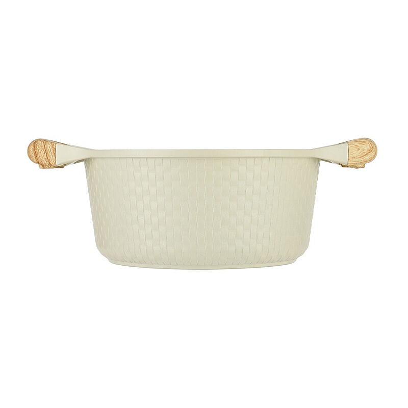 Resto Ran Beige Casserole with Lid - Diameter 20cm Resto Ran Beige Casserole with Lid - Diameter 20cm