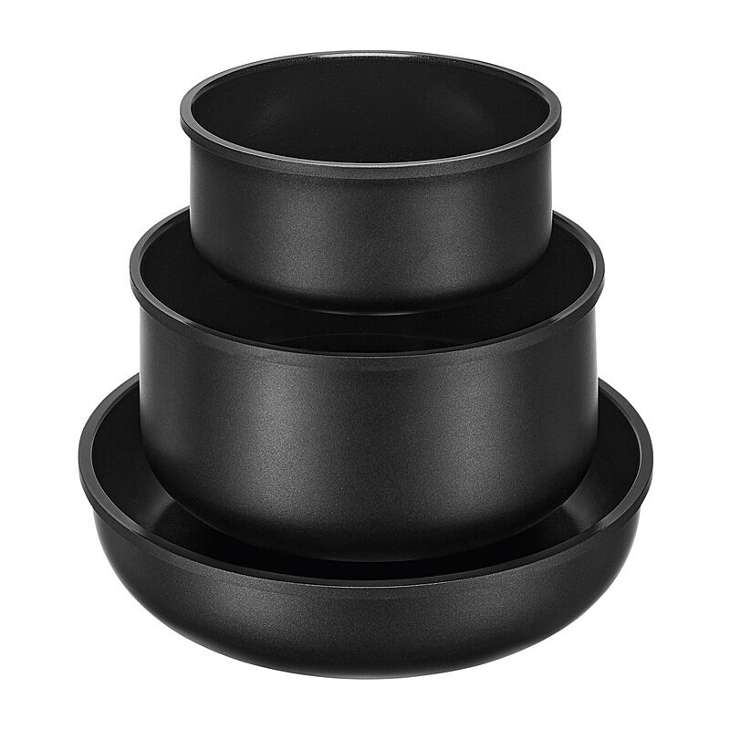 Resto Black Multifunctional Cookware Set - Pack of 8 Resto Black Multifunctional Cookware Set - Pack of 8