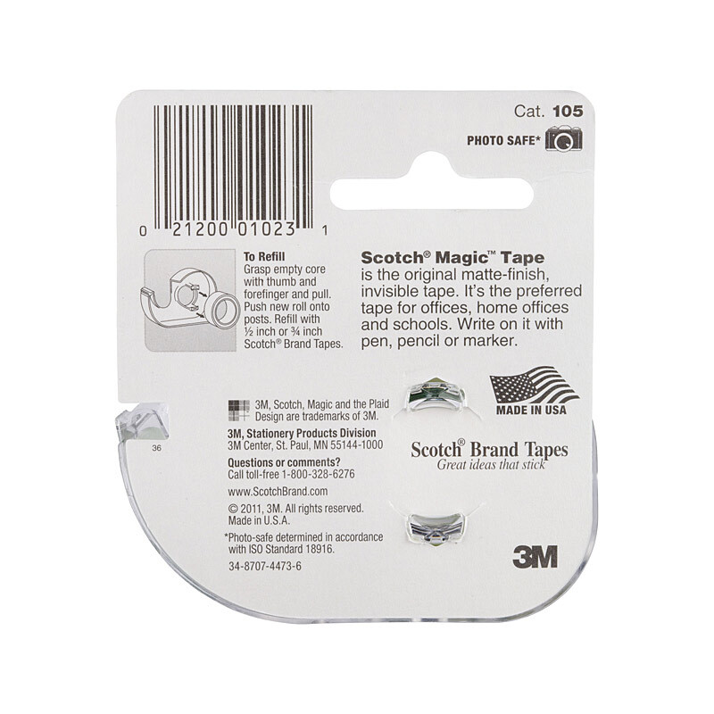 Scotch Tape 105 19mmX7.62M - Pack of 12