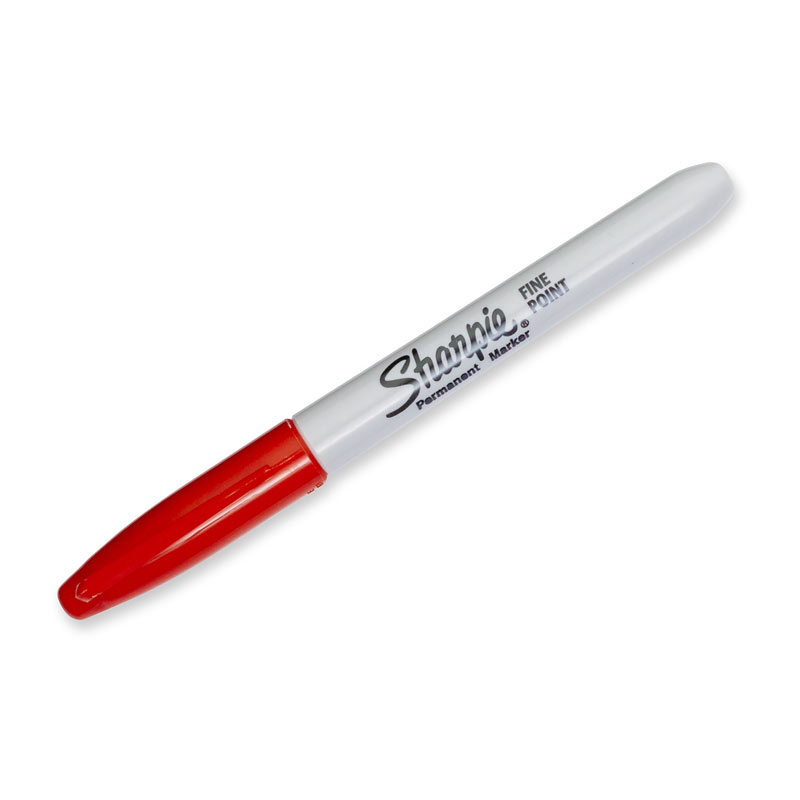 Sharpie Permanent Marker Fine Point Red - Box of 12