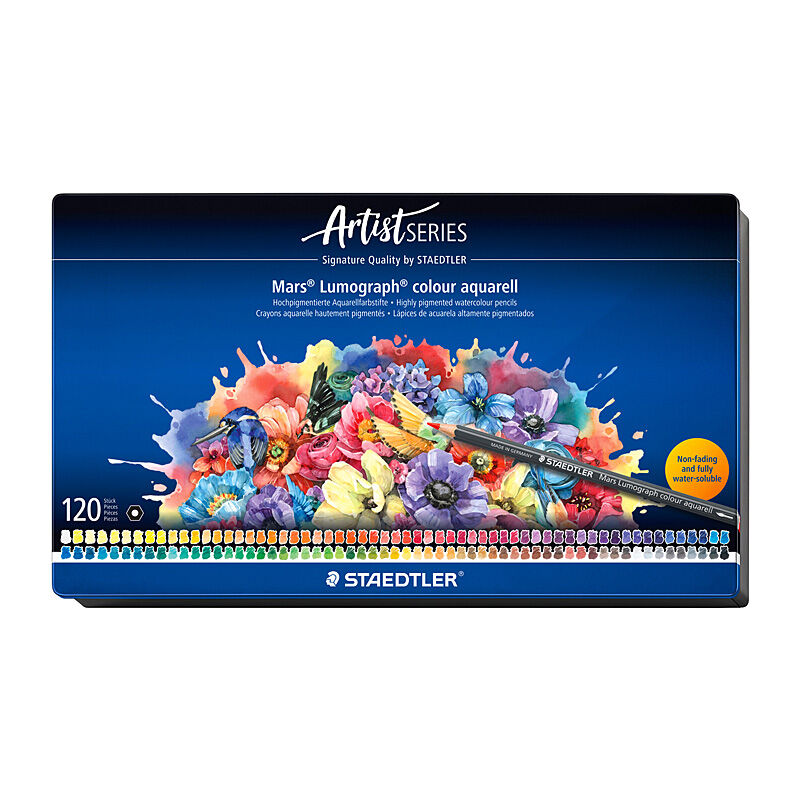 Staedtler 104 Lumograph Aquarell Pencils - Tin of 120 Staedtler 104 Lumograph Aquarell Pencils - Tin of 120