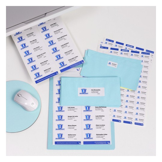 Avery Quick Peel Address Labels with Sure Feed - 63.5 x 46.4 mm 18UP - 900 Labels - 50 Sheets