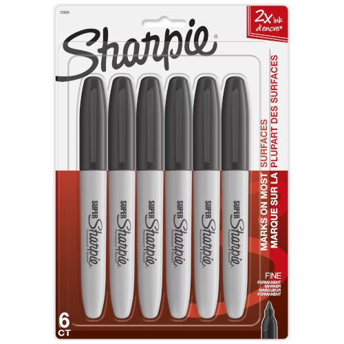 Sharpie Super Fine Marker Black - Pack of 1 - Box of 6