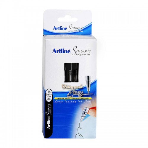 Artline Smoove Ballpoint Pens Stick Medium - Black - Box of 50 Artline Smoove Ballpoint Pens Stick Medium - Black - Box of 50