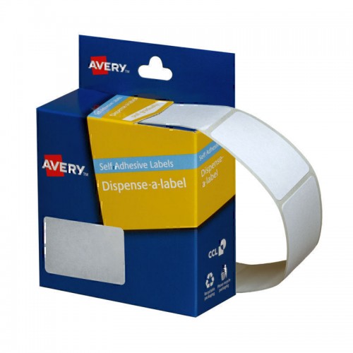 Avery White Rectangle Dispenser Stickers - 49 x 35 mm - 220 Labels - 1 Roll
