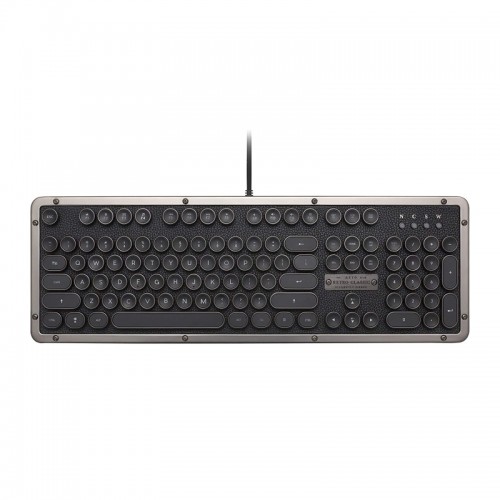 Azio Wired Retro Classic Keyboard - Black