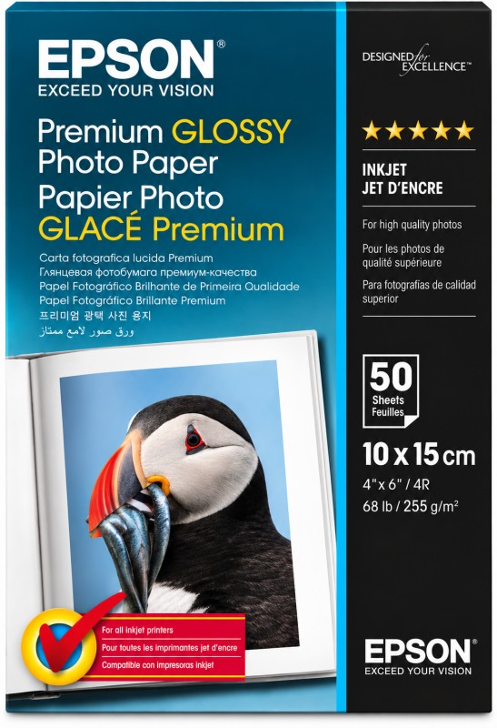 Epson 4 x 6 inch Premium Glossy Photo Paper 50 Sheets Epson 4 x 6 inch Premium Glossy Photo Paper 50 Sheets