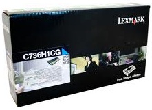 Lexmark C736H1CG Cyan High Yield Genuine Toner Cartridge