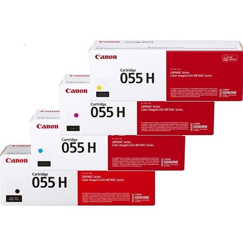 4 Pack Canon CART055H Genuine Toner Cartridges
