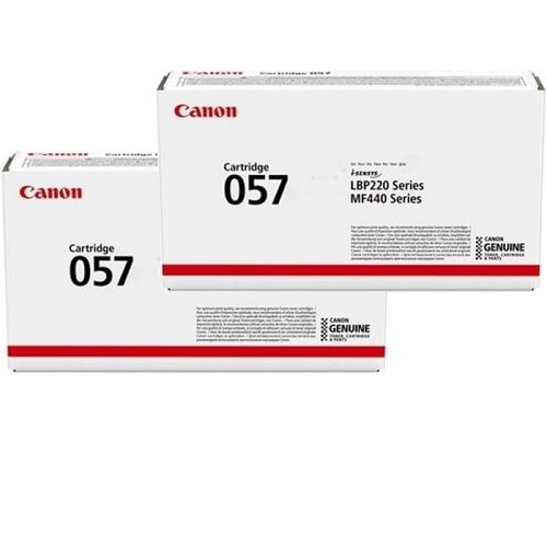 2 Pack Canon CART057 Genuine Toner Cartridges