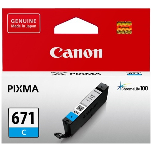 Canon CLI-671C Cyan Genuine Ink Cartridge