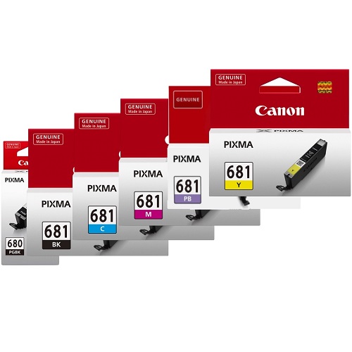 6 Pack Canon PGI-680BK/CLI-681 Genuine Ink Cartridges