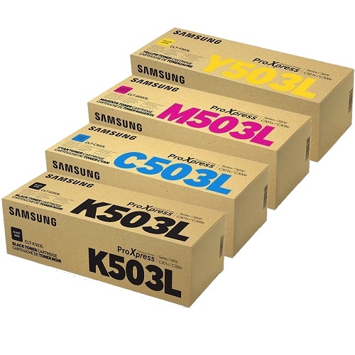 Samsung CLT-503L 4 Pack Bundle (Genuine)