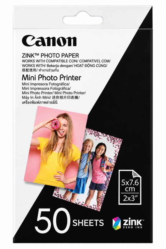 Canon MP PP50 ZINK Photo Paper 2 x 3 inch 50 Sheets Canon MP PP50 ZINK Photo Paper 2 x 3 inch 50 Sheets