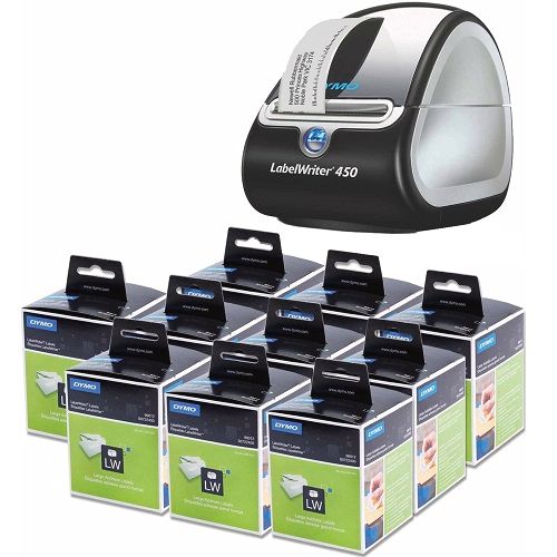 11 Pack DYMO LabelWriter 450 Labeller Value Pack