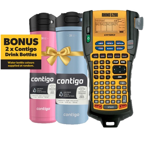 DYMO Rhino 5200 Industrial Thermal Transfer Label Maker & Contigo Kit DYMO Rhino 5200 Industrial Thermal Transfer Label Maker & Contigo Kit