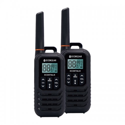 EcoXgear ECOXTALK EXG100 1-Watt IP54 Handheld UHF Radio Twin Pack (7km)