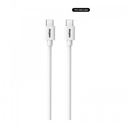 Energizer 2m TPE USB-C / USB-C Cable - White Energizer 2m TPE USB-C / USB-C Cable - White