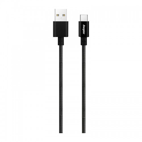 Energizer 1m Metal USB-A / USB-C Cable - Black Energizer 1m Metal USB-A / USB-C Cable - Black