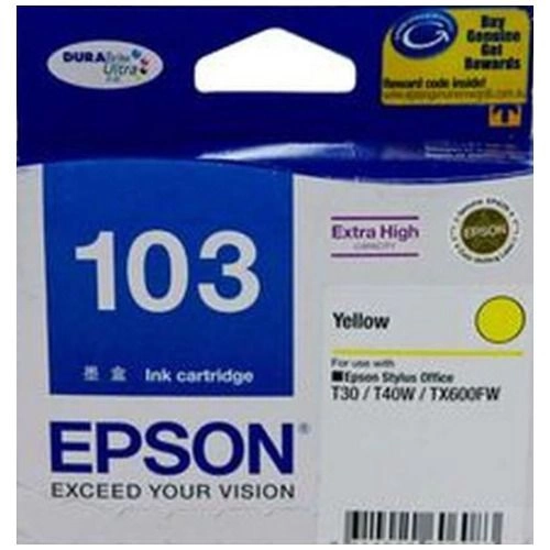 DISCONTINUED - Epson 103 Yellow High Yield (T1034) (Genuine) Ink Cartridge
