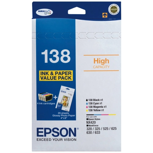 Epson 138 4 Pack Bundle (Genuine)
