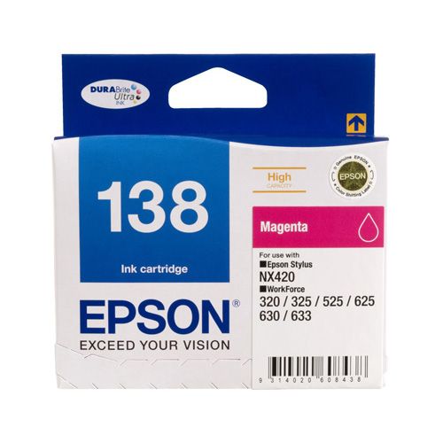 DISCONTINUED - Epson 138 Magenta High Yield (C13T138392) (Genuine) DISCONTINUED - Epson 138 Magenta High Yield (C13T138392) (Genuine)
