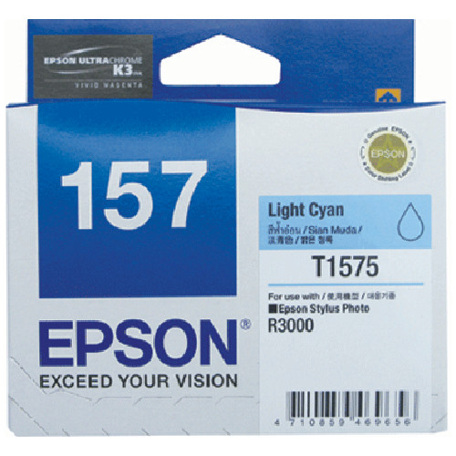 Epson 157 Light Cyan Genuine Ink Cartridge (C13T157590)