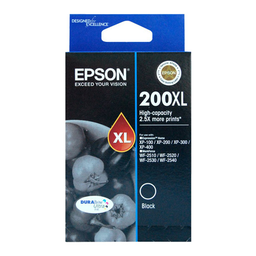 Epson 200XL Black High Yield Genuine Ink Cartridge (C13T201192)