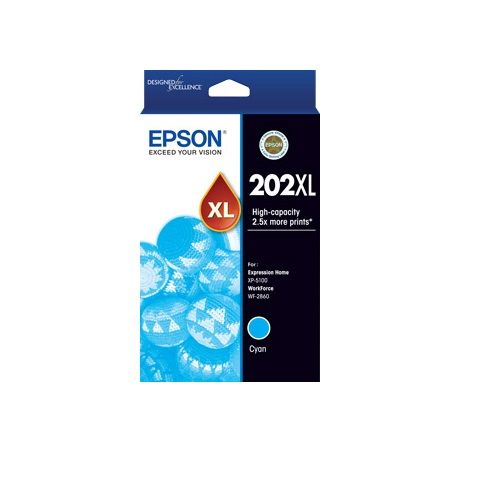Epson 202XL Cyan High Yield Genuine Ink Cartridge (C13T02P292)