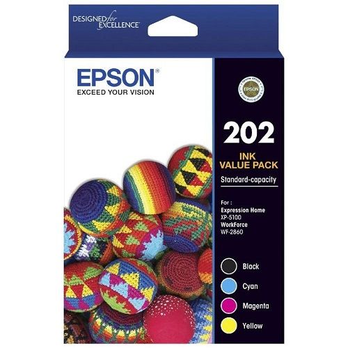 4 Pack Epson 202 Genuine Ink Cartridges (C13T02N692)
