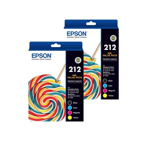 8 Pack Epson 212 Genuine Ink Cartridge Bundle