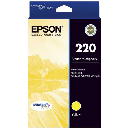 Epson 220 Yellow Genuine Ink Cartridge (C13T293492)