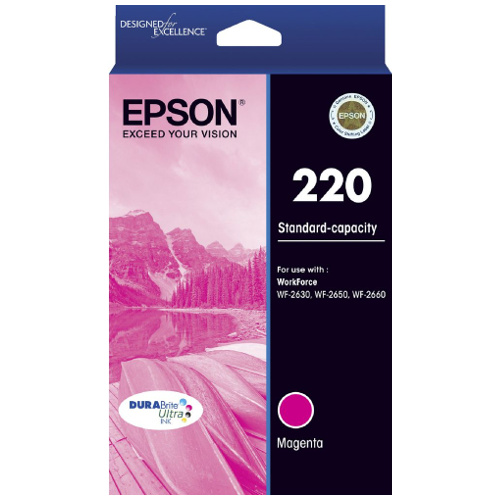 Epson 220 Magenta Genuine Ink Cartridge (C13T293392)