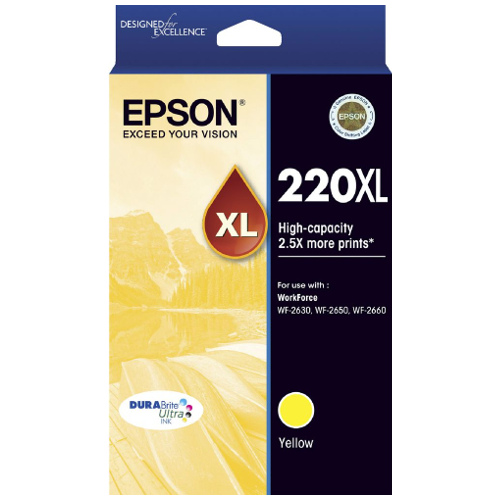 Epson 220XL Yellow High Yield Genuine Ink Cartridge (C13T294492)