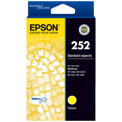Epson 252 Yellow Genuine Ink Cartridge (C13T252492)