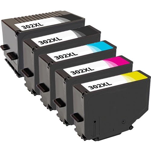 5 Pack Epson Compatible 302XL Ink Cartridges