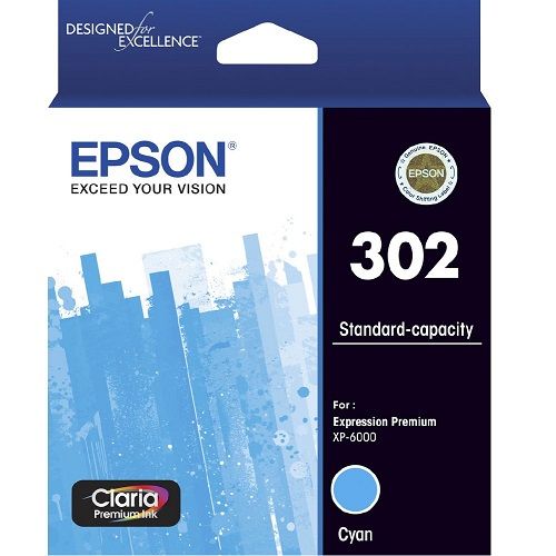 Epson 302 Cyan Genuine Ink Cartridge