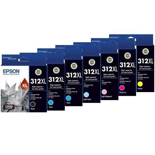 6 Pack Epson 312XL Genuine Ink Cartridges