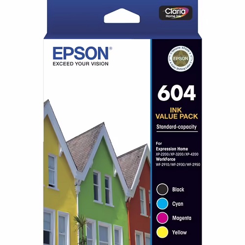 4 Pack Epson 604 Genuine Ink Cartridges