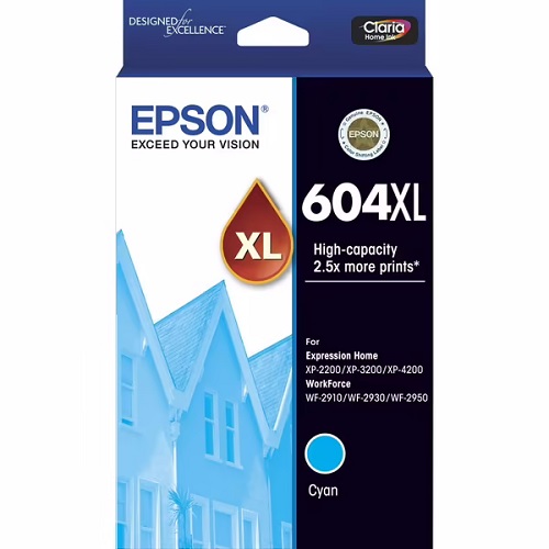 Epson 604XL Cyan High Yield Genuine Ink Cartridge