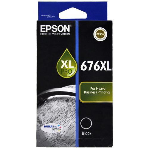 Epson 676XL Black High Yield Genuine Ink Cartridge (C13T676192)