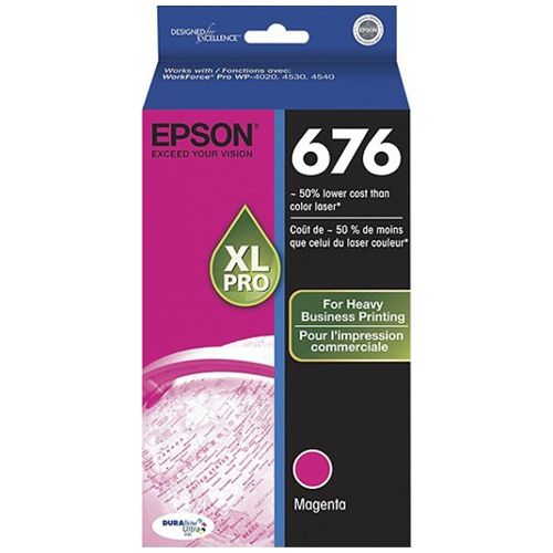 Epson 676XL Magenta High Yield Genuine Ink Cartridge (C13T676392)